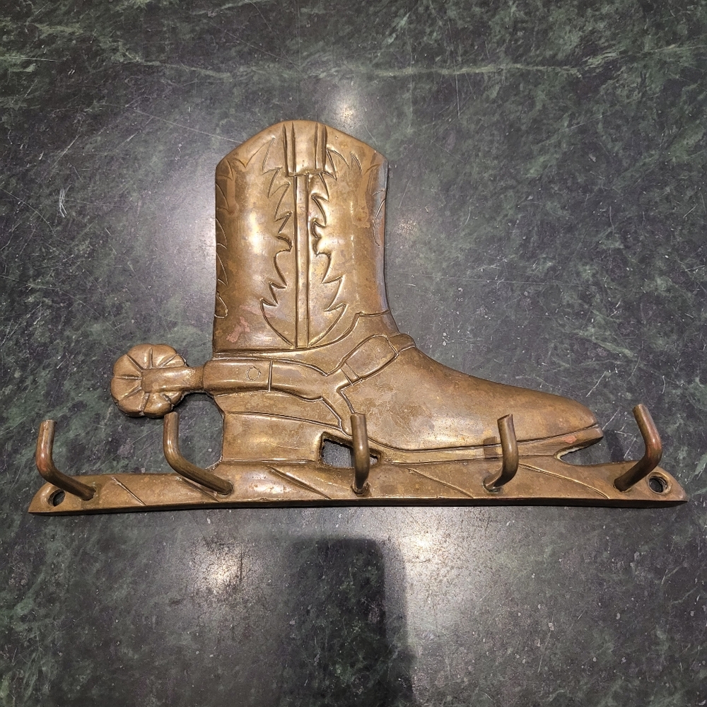 Vintage Gold/Bronze Wall Cowboy Keyhooks